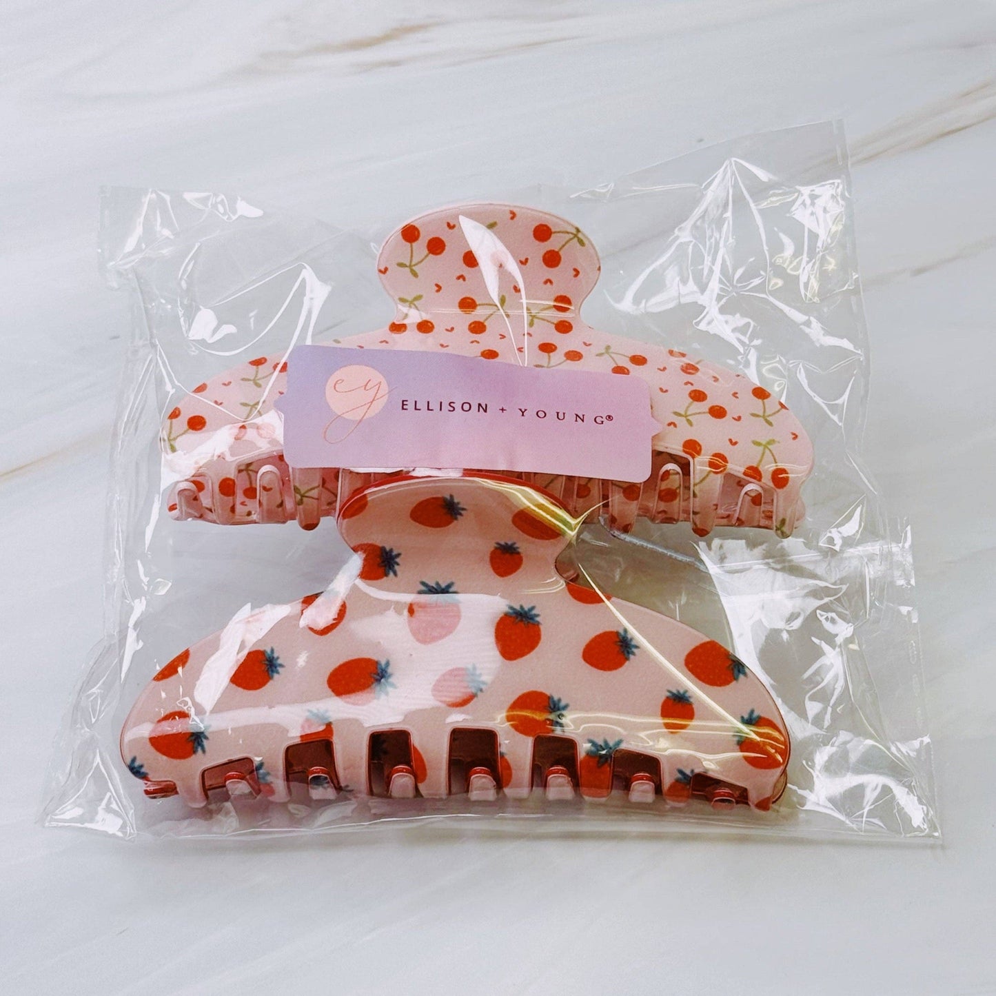 Berry Cherry Hair Claw Set Of 2