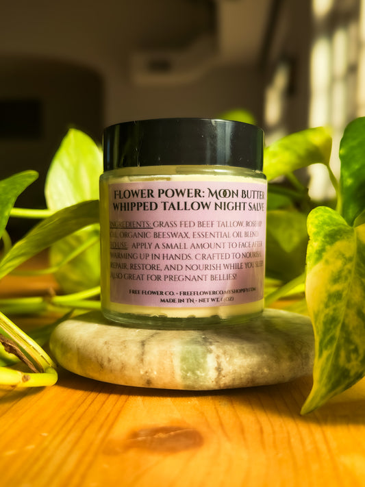 Flower Power: Moon Butter whipped tallow night salve