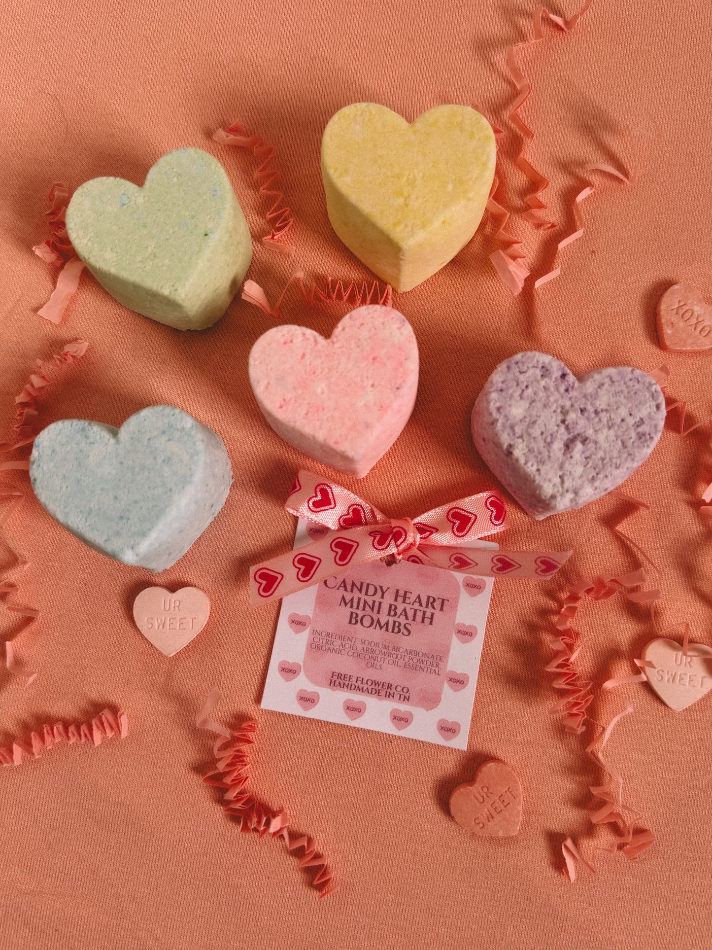 Candy Heart Mini Bath Bombs