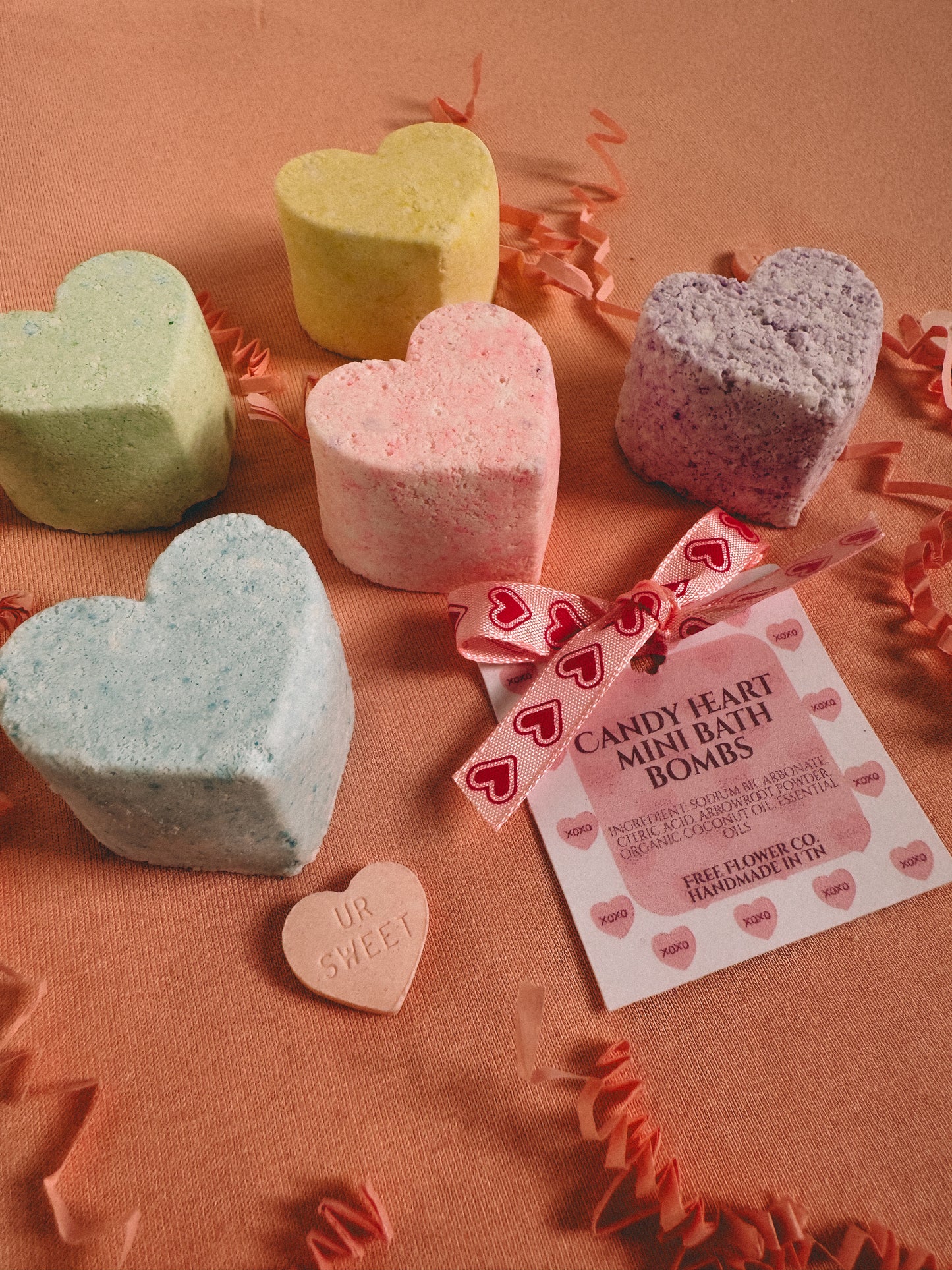 Candy Heart Mini Bath Bombs