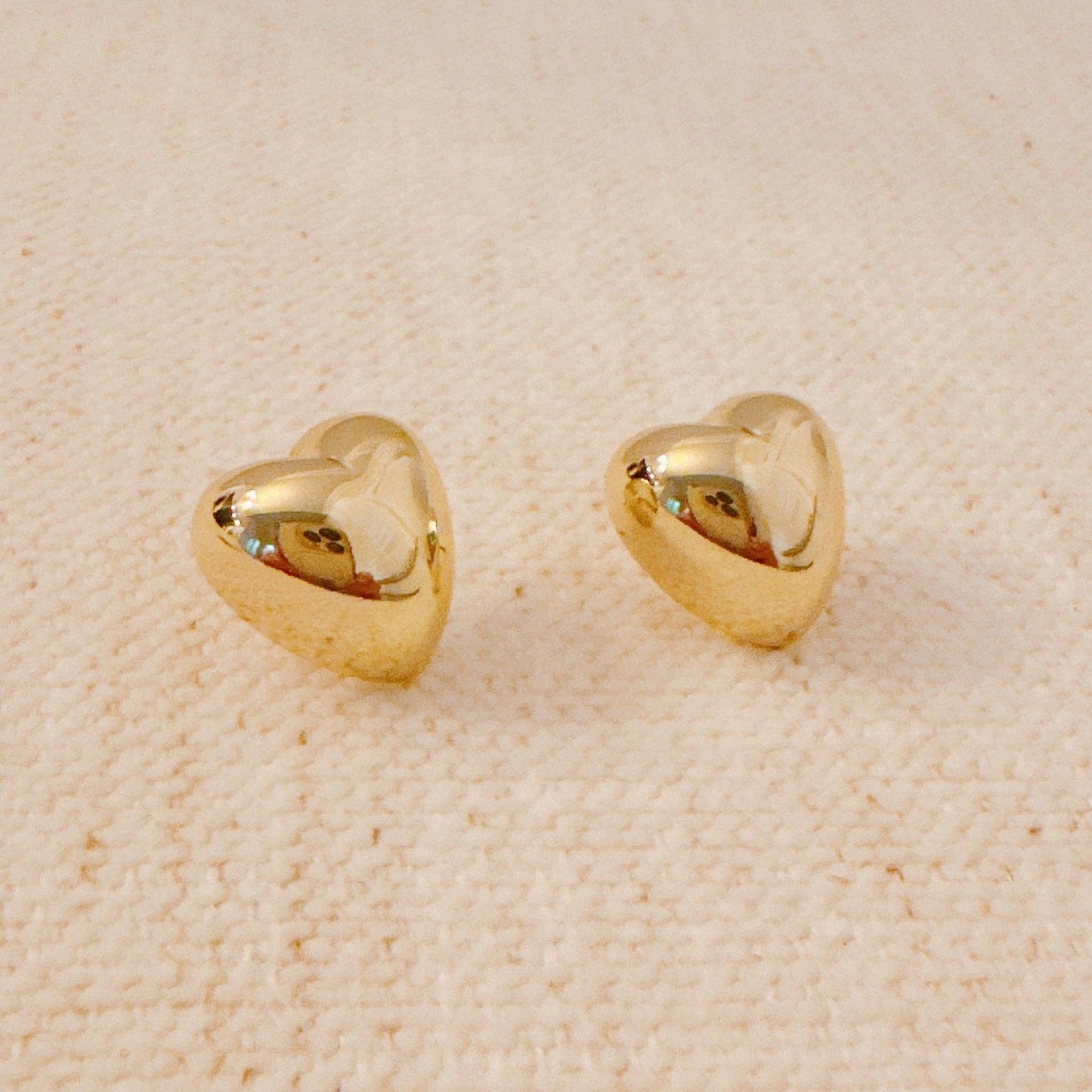 Penny Heart Stud Earrings