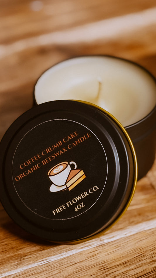4oz Organic beeswax & essential oil candle