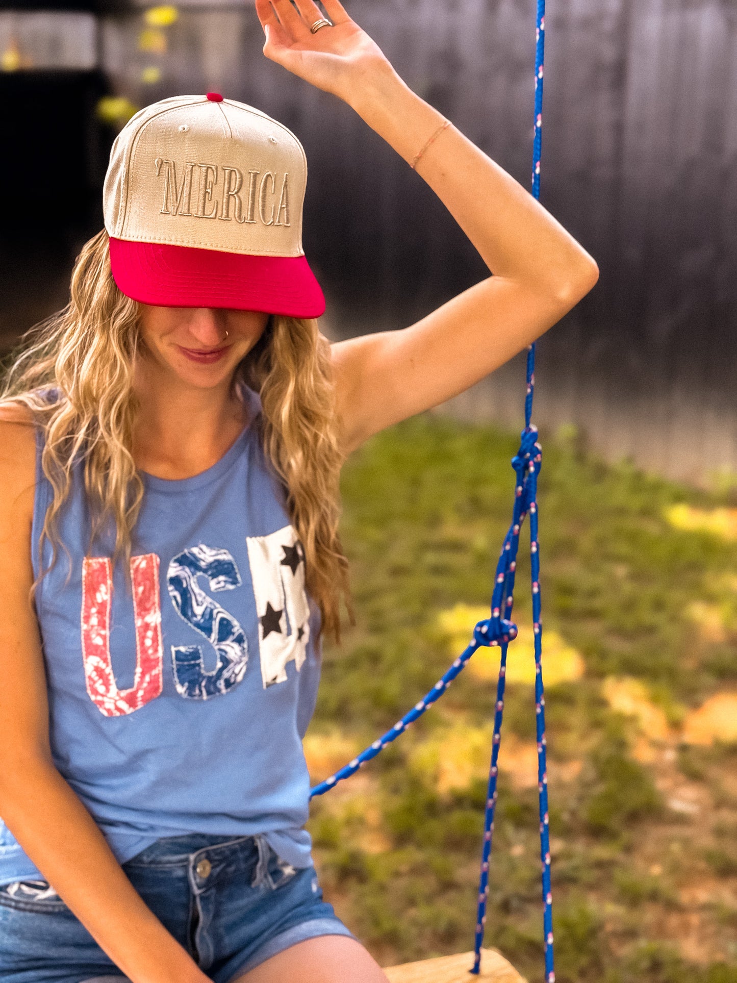 ‘Merica tone puff hat