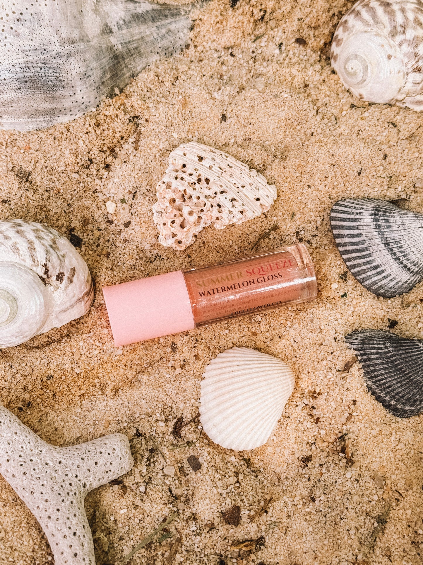 Summer Squeeze: mini watermelon tallow lipgloss