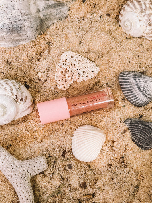 Summer Squeeze: mini watermelon tallow lipgloss