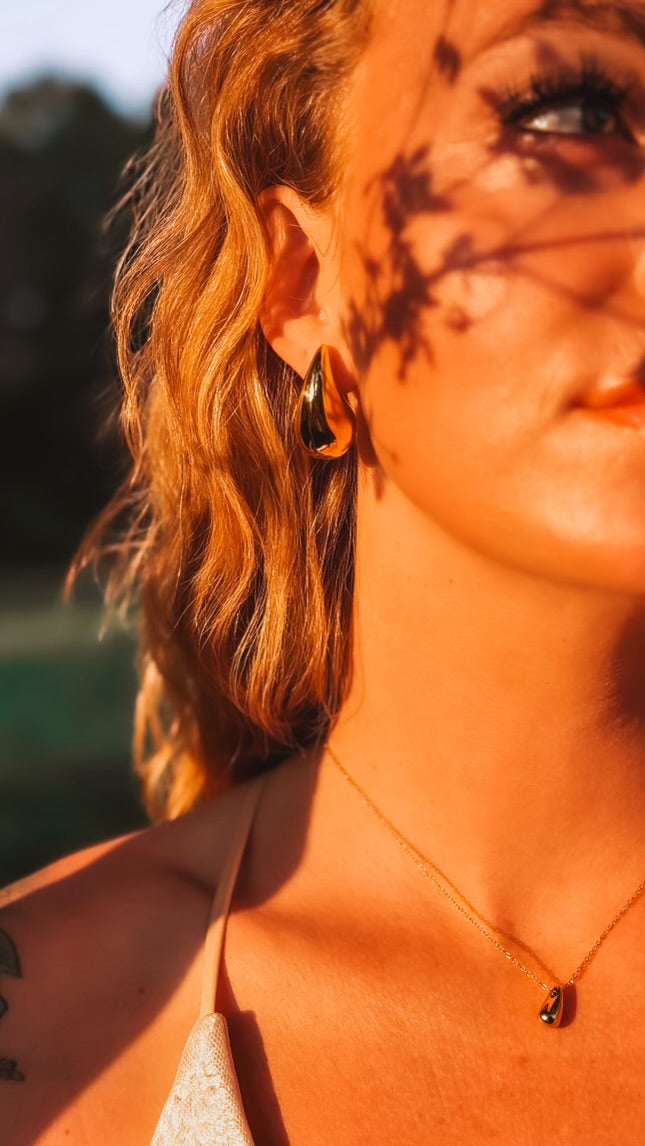 Oversized Tear Drop Earrings