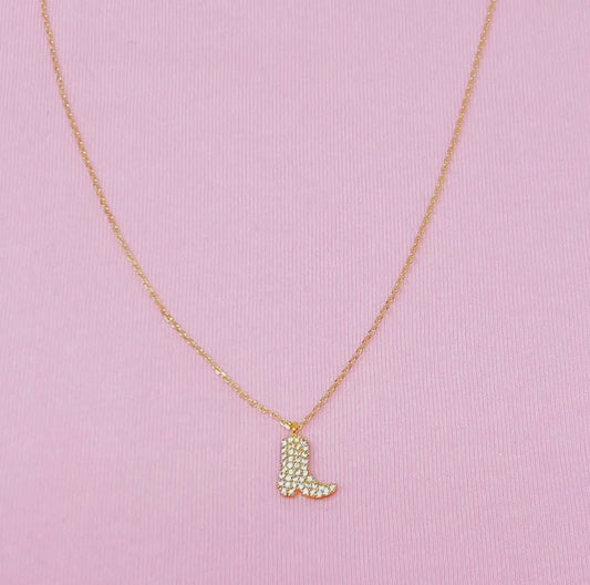 Glam Cowboy Boot necklace