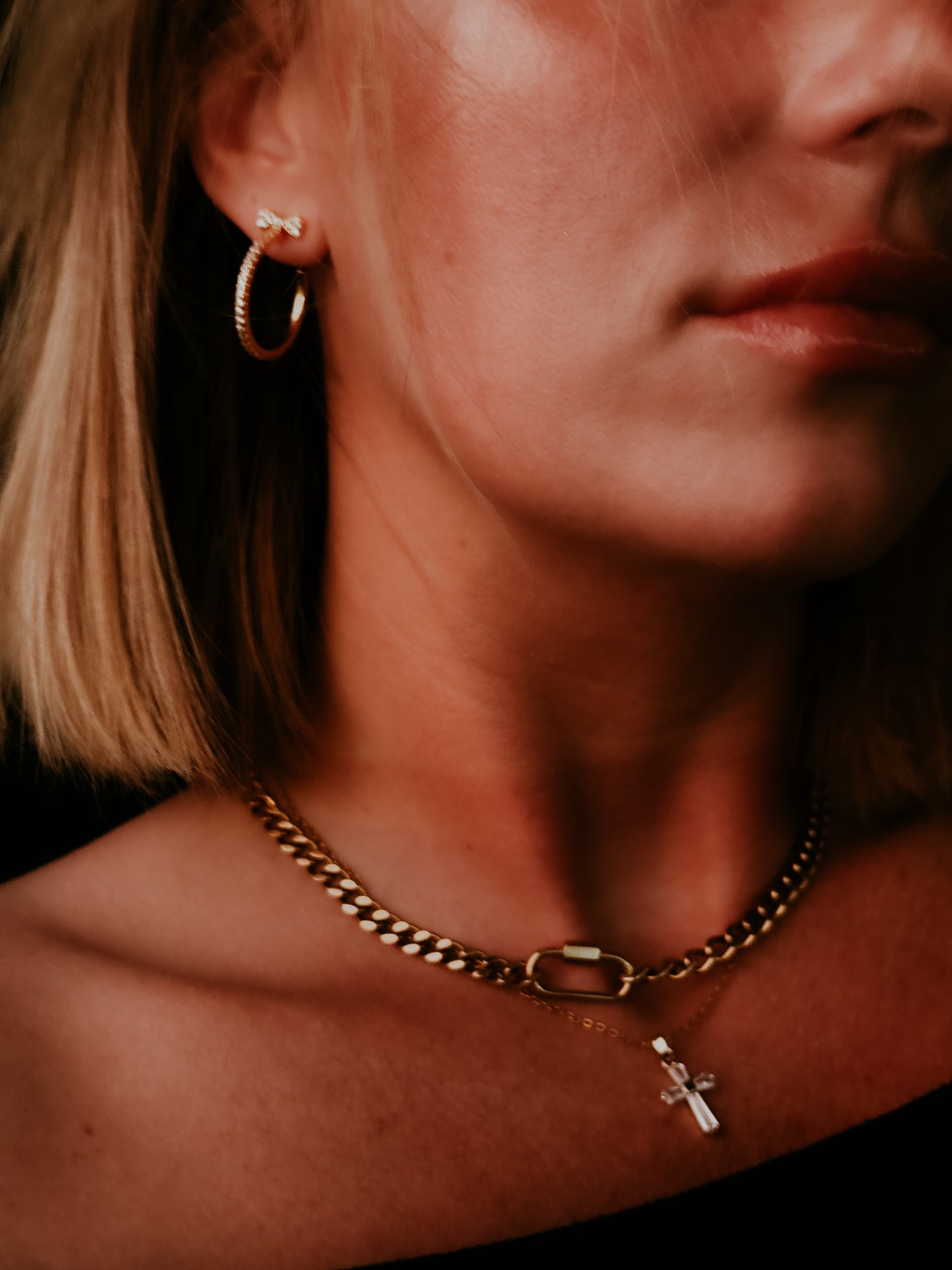 Bow On Top Hoop Earrings