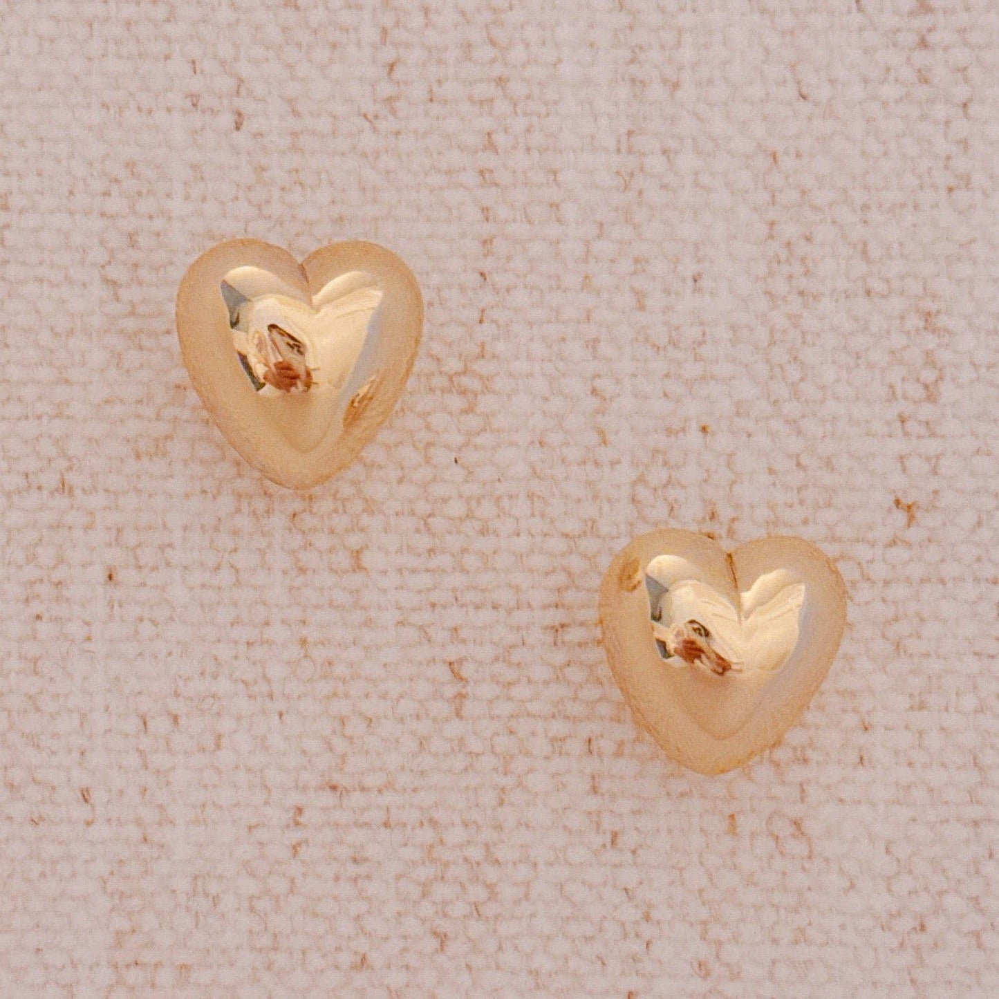 Penny Heart Stud Earrings