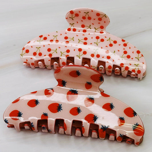 Berry Cherry Hair Claw Set Of 2